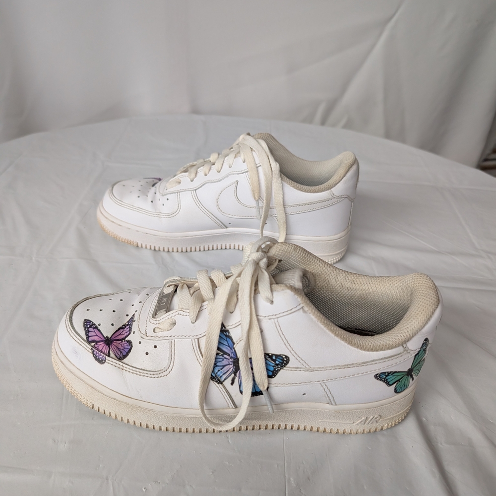 Nike Air Force 1 Low Custom Sneakers Women's Size 8 US Butterflies - Picture 5 of 10